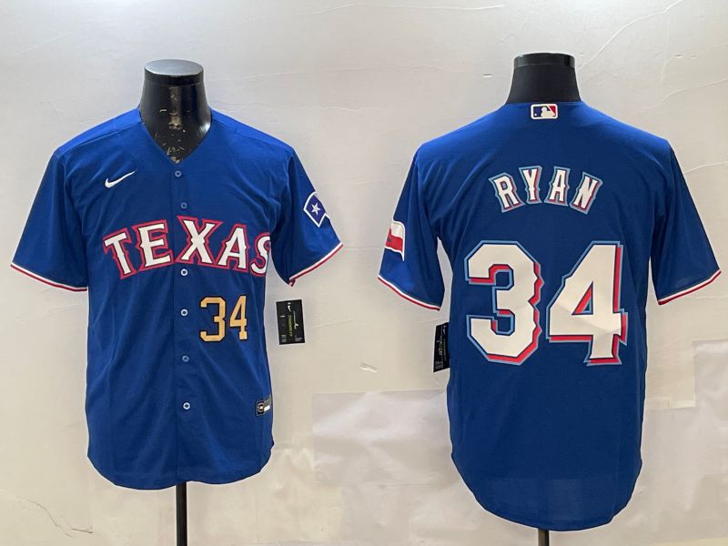 Men Texas Rangers #34 Ryan Blue Game 2025 Nike MLB Jersey style 3->texas rangers->MLB Jersey